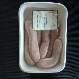 Pack of 6 Pork & Apple Sausages (Gluten Free) ""FROZEN AT THE MOMENT""