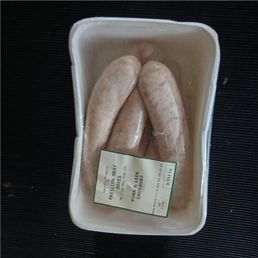 Pack of Pork & Leek Sausages (Gluten Free) "FROZEN AT THE MOMENT"